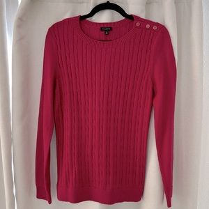 Talbots pink cable knit sweater NWT size M